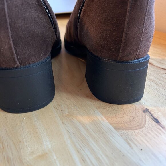 Sporto Women's Brown Suede Insulated Ankle Boots With Side Zipper Sz 9 - Picture 7 of 13